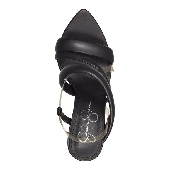 JESSICA SIMPSON Womens Black Krissta Stiletto Slip On Slingback Sandal 5 M - Picture 3 of 4